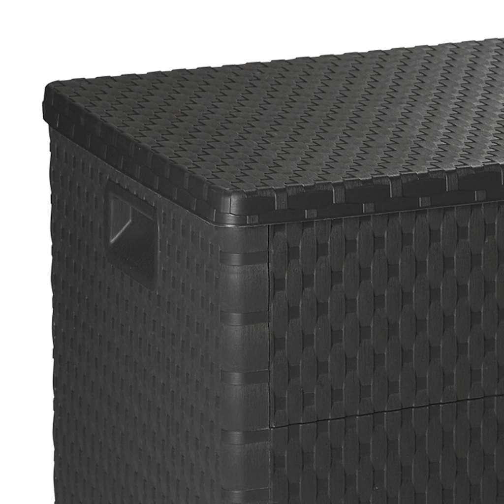 Zahradní úložný box antracitový 120 x 56 x 63 cm PP ratan
