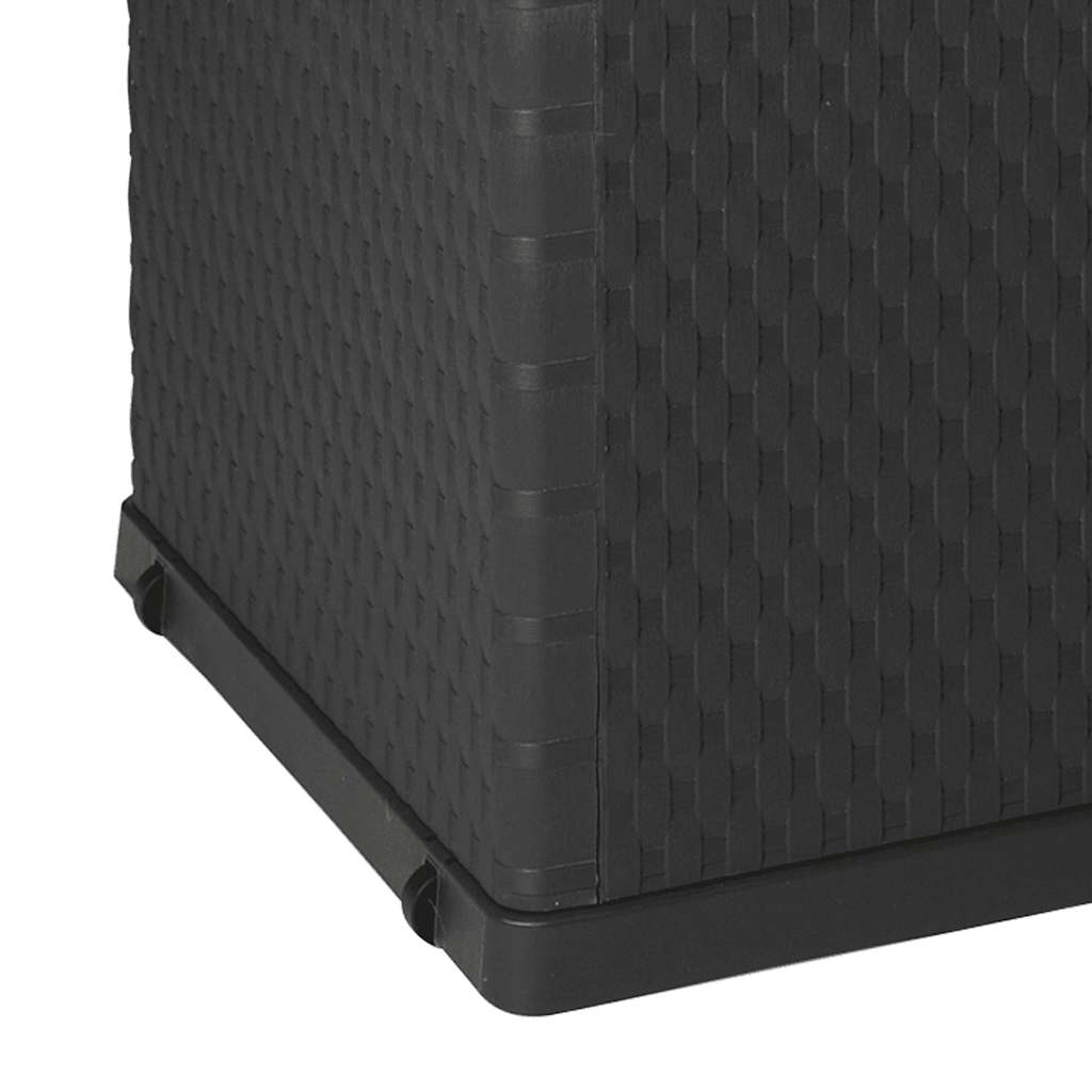 Zahradní úložný box antracitový 120 x 56 x 63 cm PP ratan