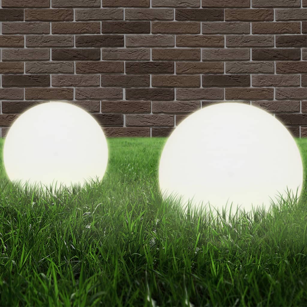 Kulovité LED lampy 2 ks koule 30 cm PMMA