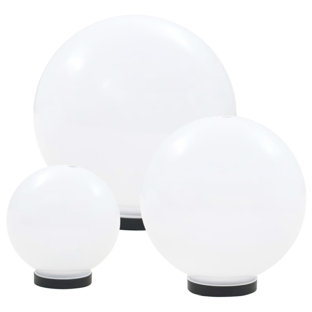 Kulovitá LED lampa sada 3 kusů koule 20/30/40 cm PMMA