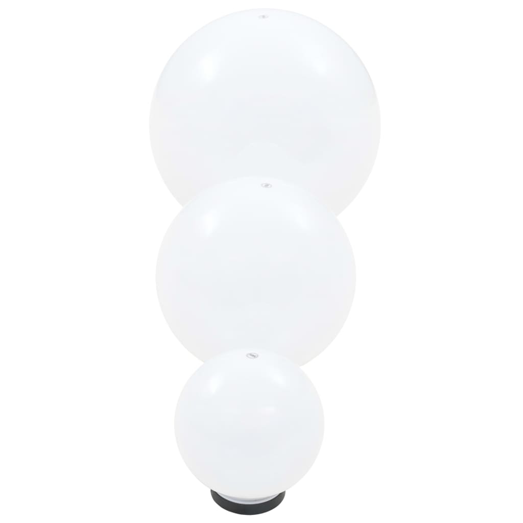 Kulovitá LED lampa sada 3 kusů koule 20/30/40 cm PMMA