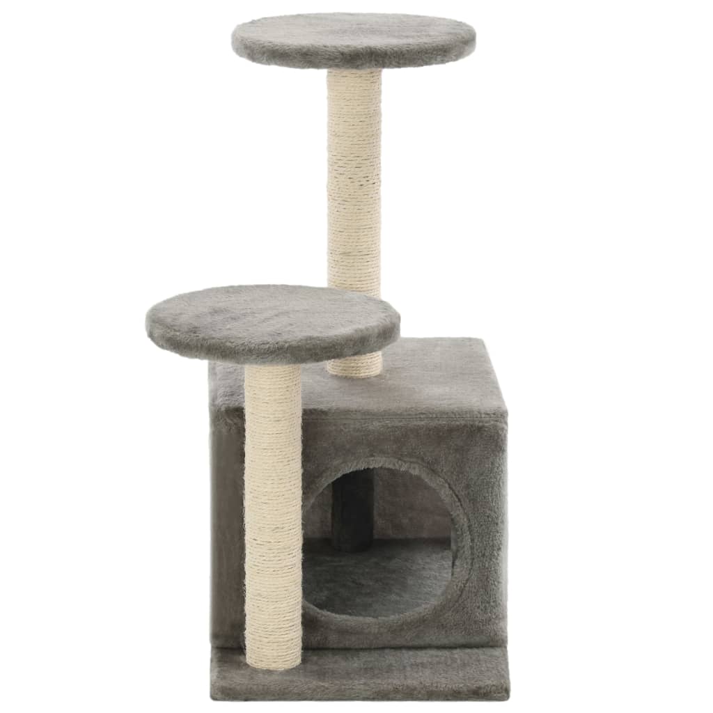 Škrabadlo pro kočky se sisalovými sloupky 60 cm šedé