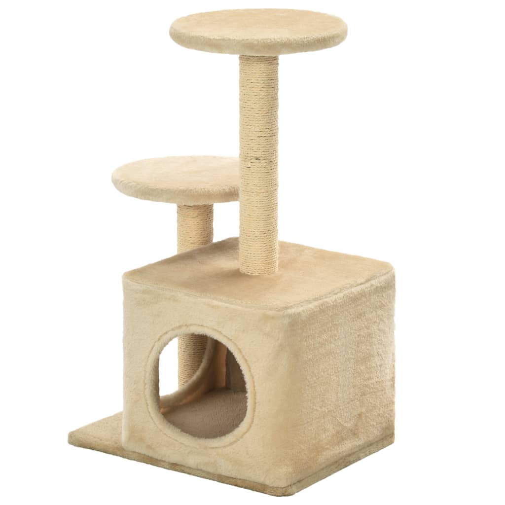 Škrabadlo pro kočky sisalové sloupky 60 cm béžové