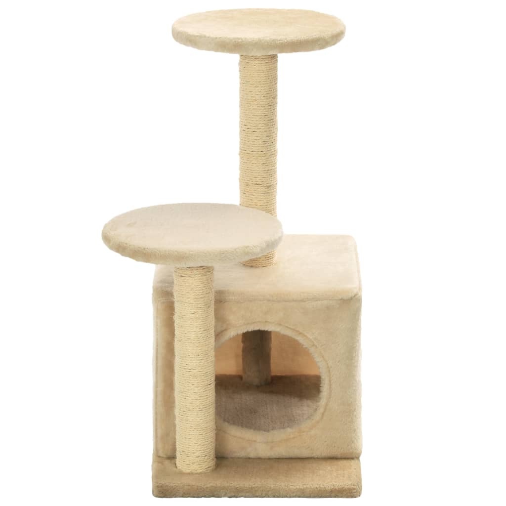 Škrabadlo pro kočky sisalové sloupky 60 cm béžové