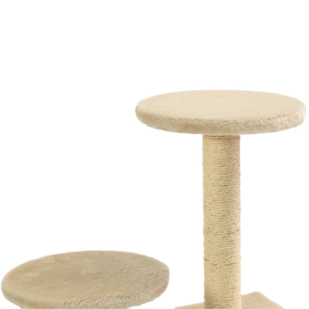 Škrabadlo pro kočky sisalové sloupky 60 cm béžové