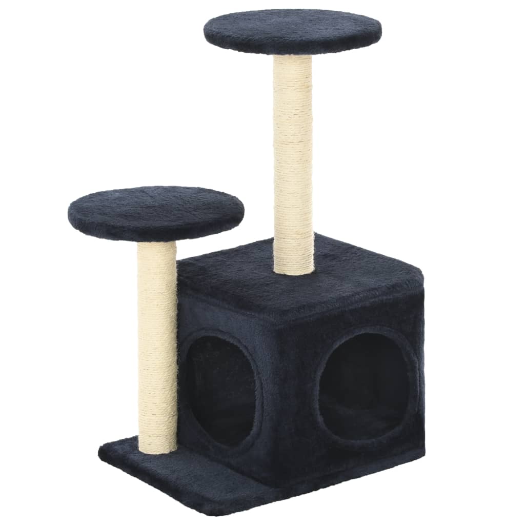 Škrabadlo pro kočky se sisalovými sloupky 60 cm tmavě modrá