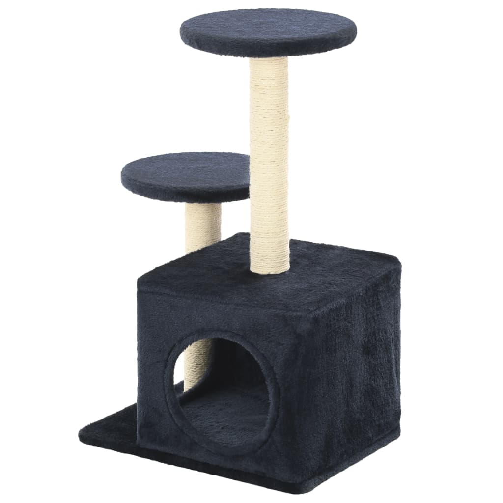 Škrabadlo pro kočky se sisalovými sloupky 60 cm tmavě modrá