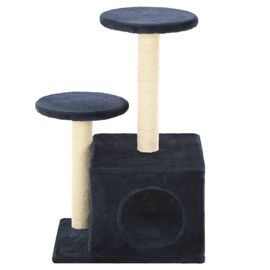 Škrabadlo pro kočky se sisalovými sloupky 60 cm tmavě modrá
