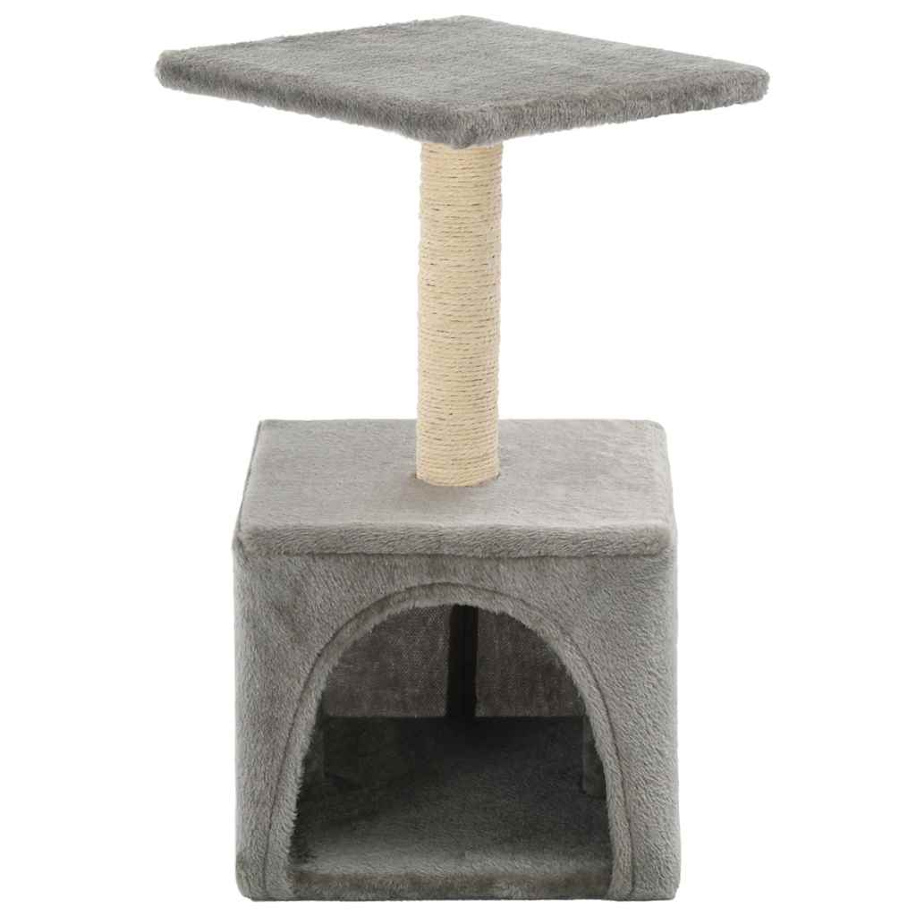 Škrabadlo pro kočky sisalové sloupky 55 cm šedé