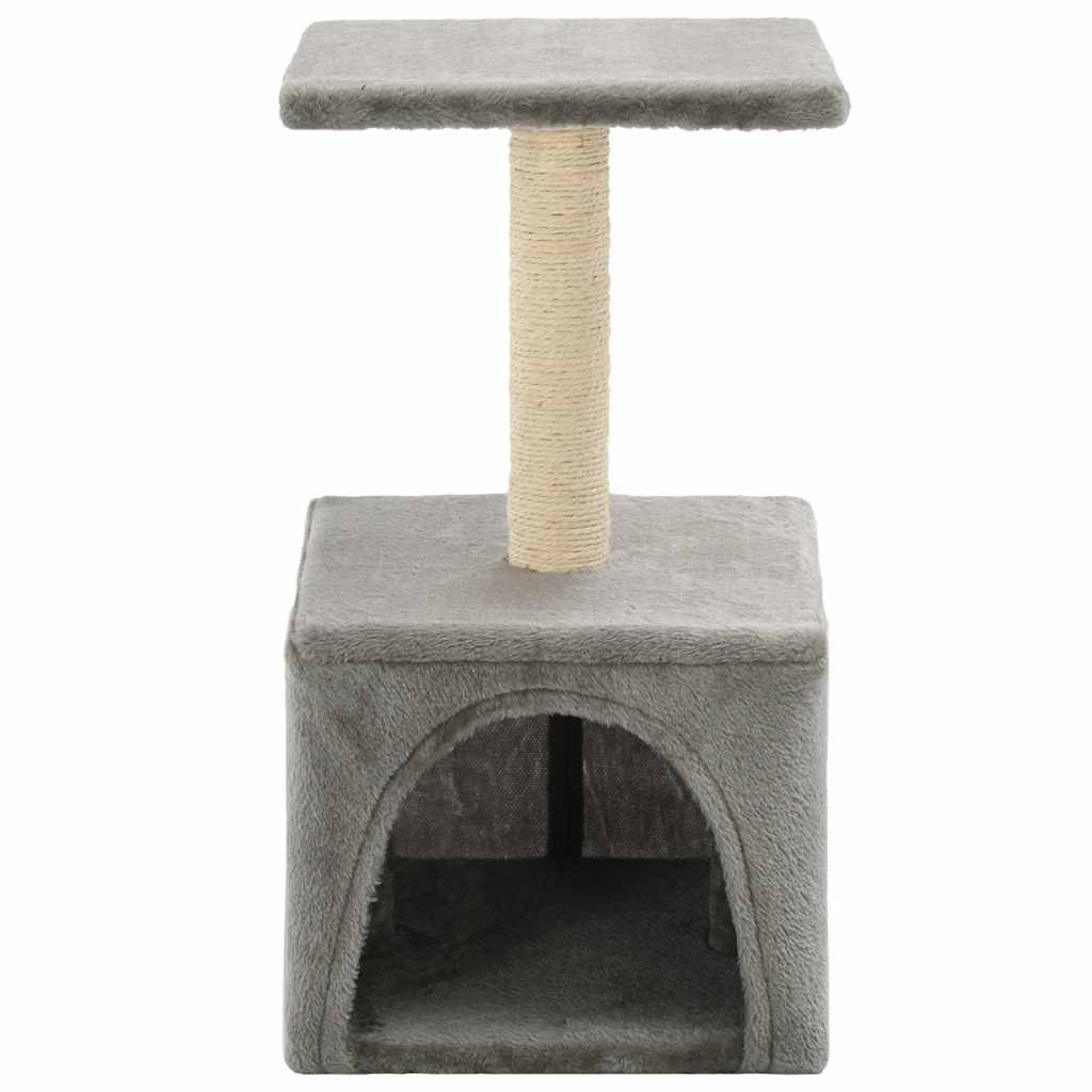 Škrabadlo pro kočky sisalové sloupky 55 cm šedé