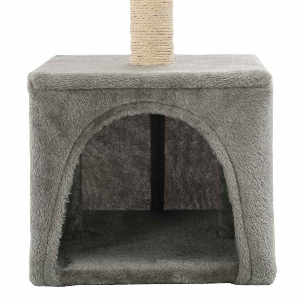Škrabadlo pro kočky sisalové sloupky 55 cm šedé