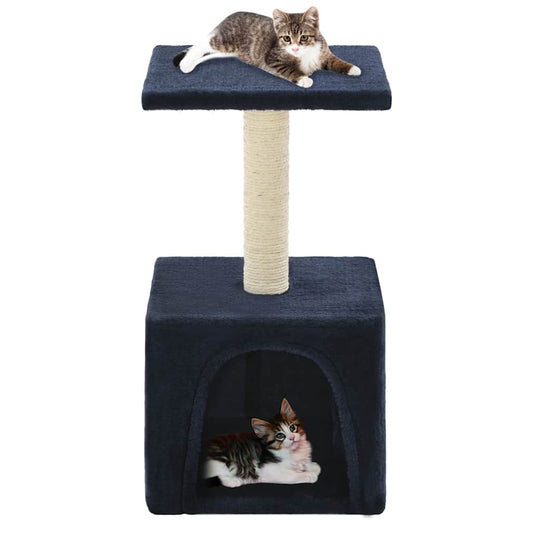 Škrabadlo pro kočky se sisalovými sloupky 55 cm tmavě modré