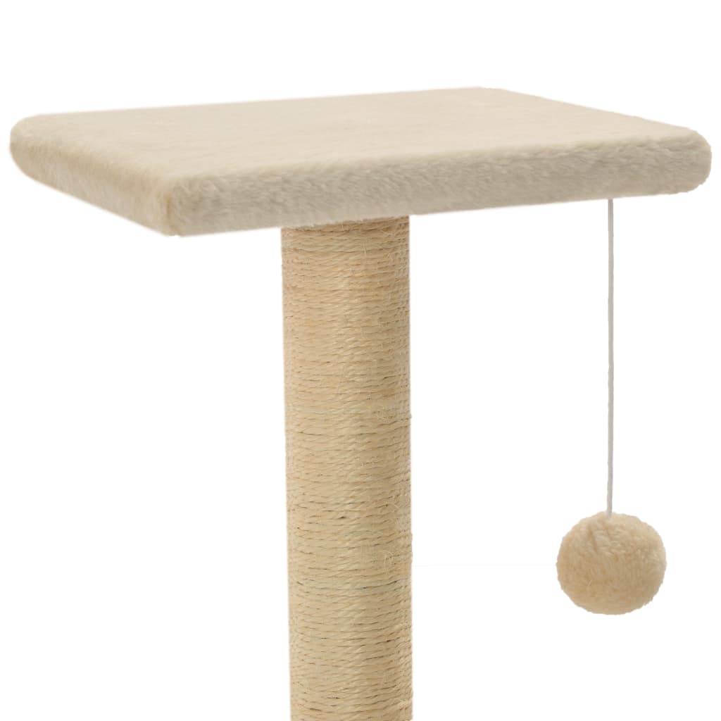 Škrabadlo pro kočky sisalové sloupky 65 cm béžové