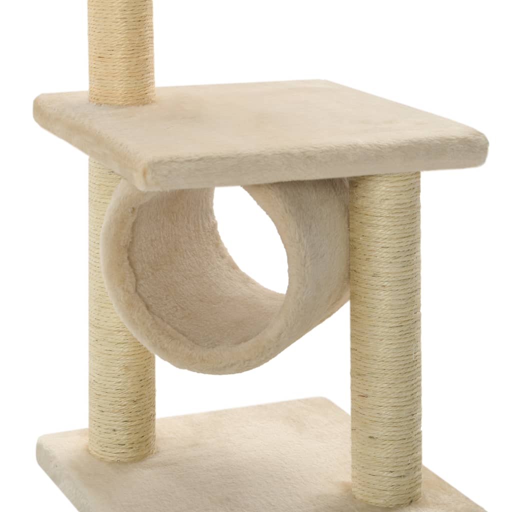 Škrabadlo pro kočky sisalové sloupky 65 cm béžové