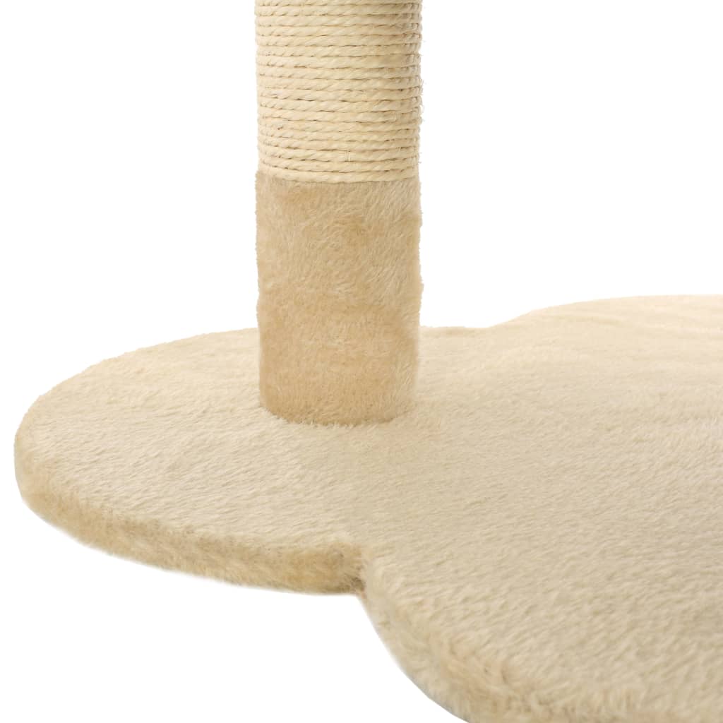 Škrabadlo pro kočky se sisalovými sloupky 50 cm béžovo-hnědé