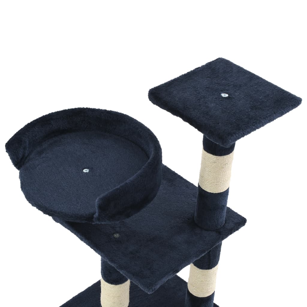 Škrabadlo pro kočky se sisalovými sloupky 65 cm modré
