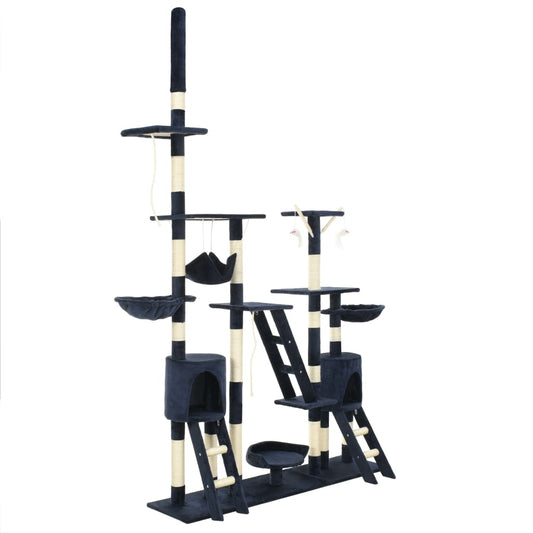 Škrabadlo pro kočky se sisalovými sloupky 230-250 cm modré