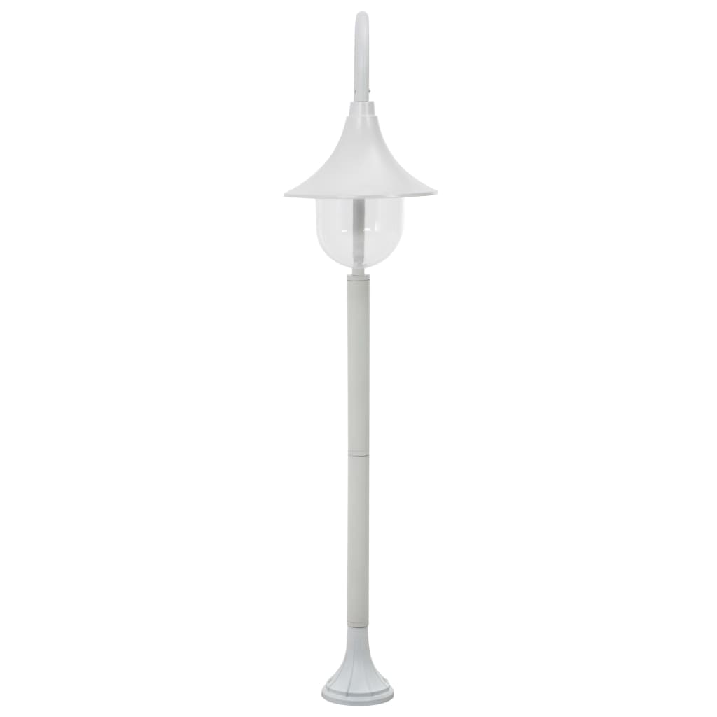 Zahradní sloupová lampa E27 120 cm hliník bílá
