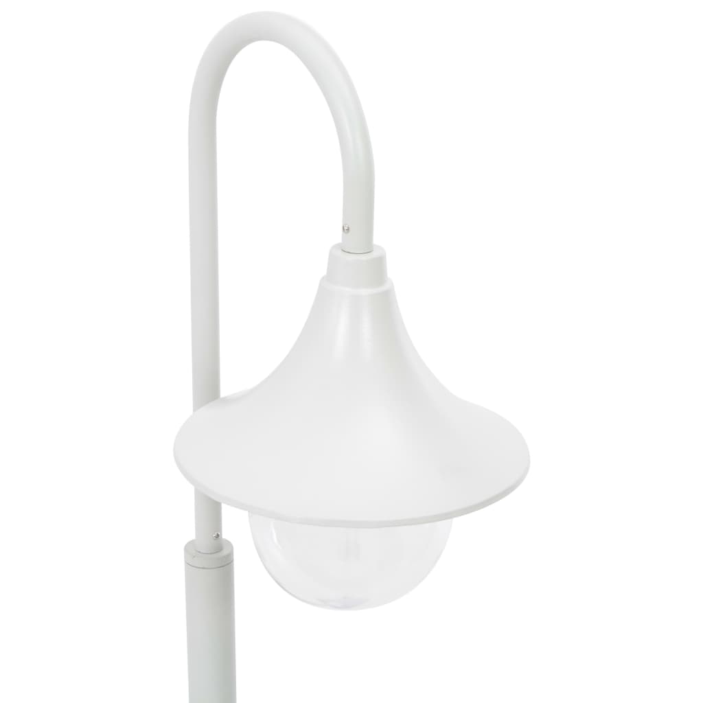 Zahradní sloupová lampa E27 120 cm hliník bílá