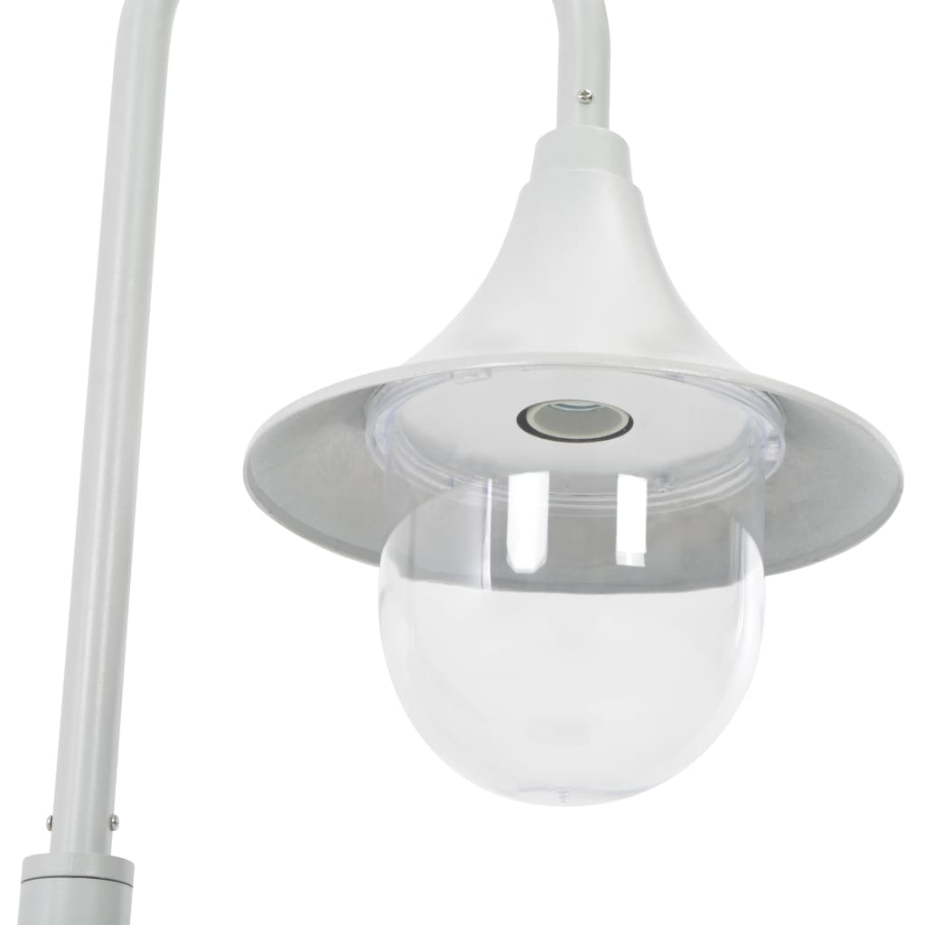 Zahradní sloupová lampa E27 120 cm hliník bílá