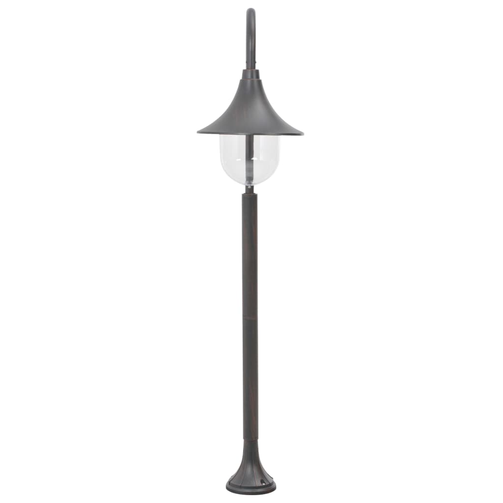 Zahradní sloupová lampa E27 120 cm hliník bronzová