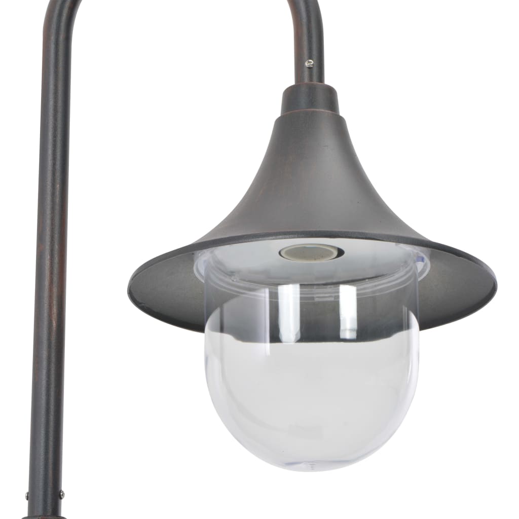 Zahradní sloupová lampa E27 120 cm hliník bronzová