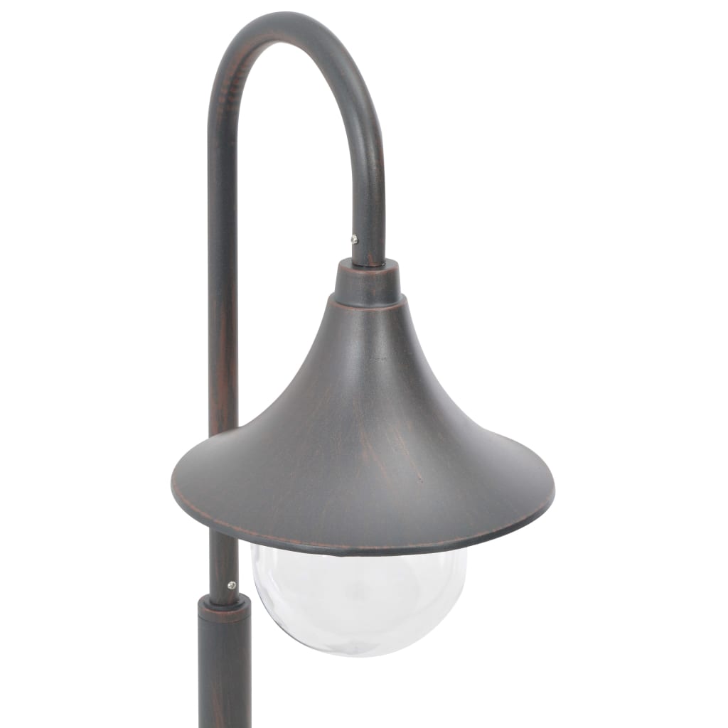 Zahradní sloupová lampa E27 120 cm hliník bronzová