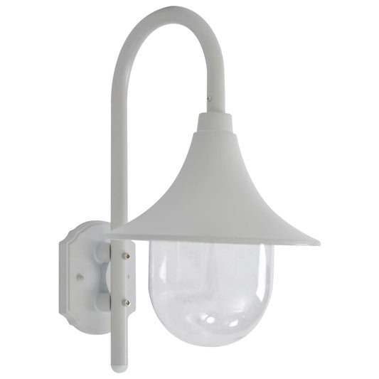 Zahradní nástěnná lampa E27 42 cm hliníková bílá
