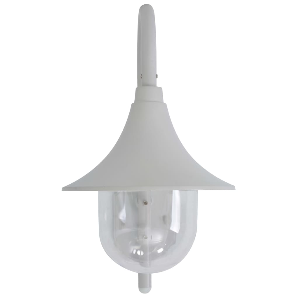 Zahradní nástěnná lampa E27 42 cm hliníková bílá