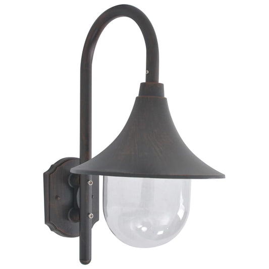 Zahradní nástěnná lampa E27 42 cm hliníková bronzová