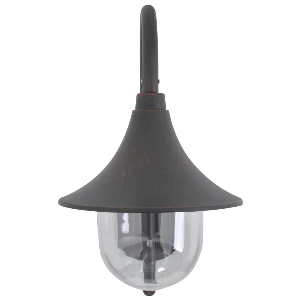 Zahradní nástěnná lampa E27 42 cm hliníková bronzová