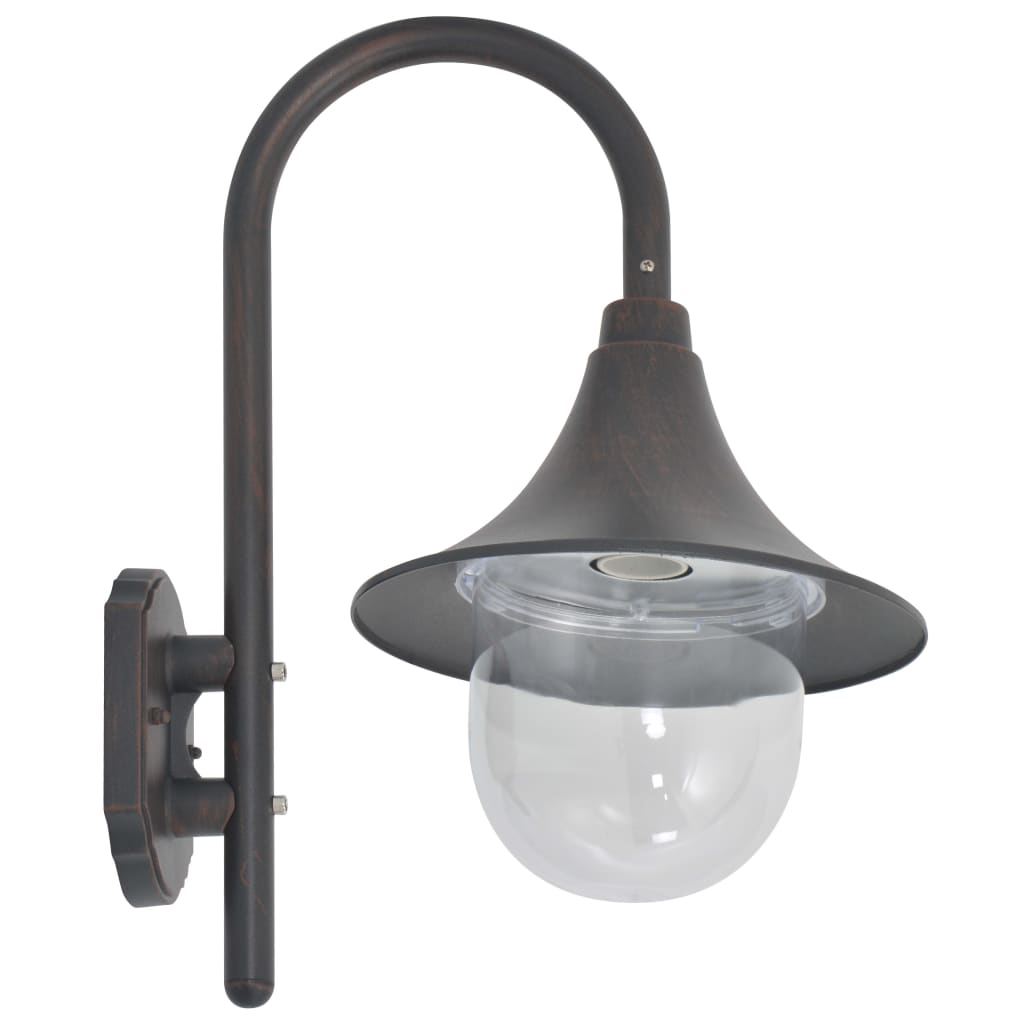 Zahradní nástěnná lampa E27 42 cm hliníková bronzová