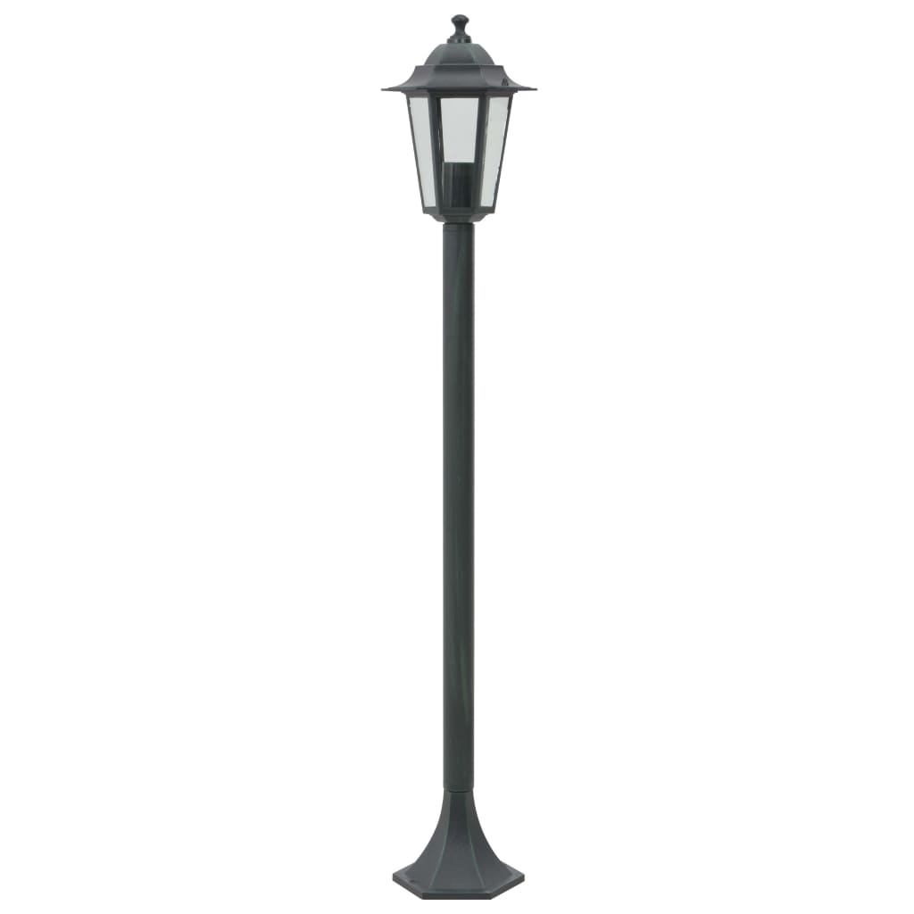 Zahradní sloupové lampy 6 ks E27 110 cm hliníkové tmavě zelené