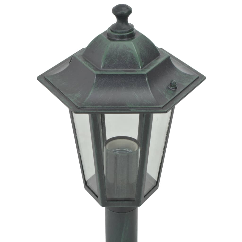 Zahradní sloupové lampy 6 ks E27 110 cm hliníkové tmavě zelené