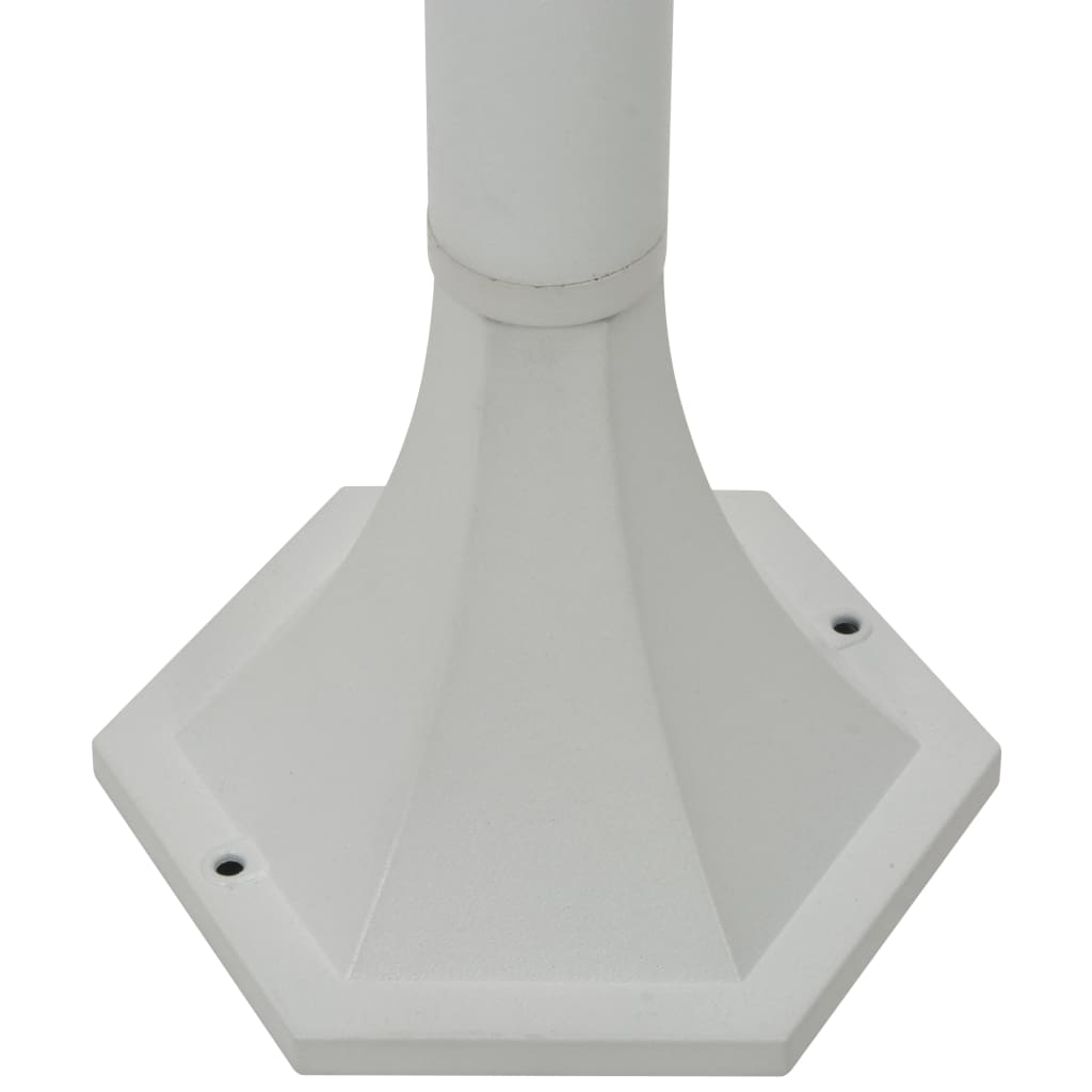 Zahradní sloupové lampy 6 ks E27 110 cm hliníkové bílé