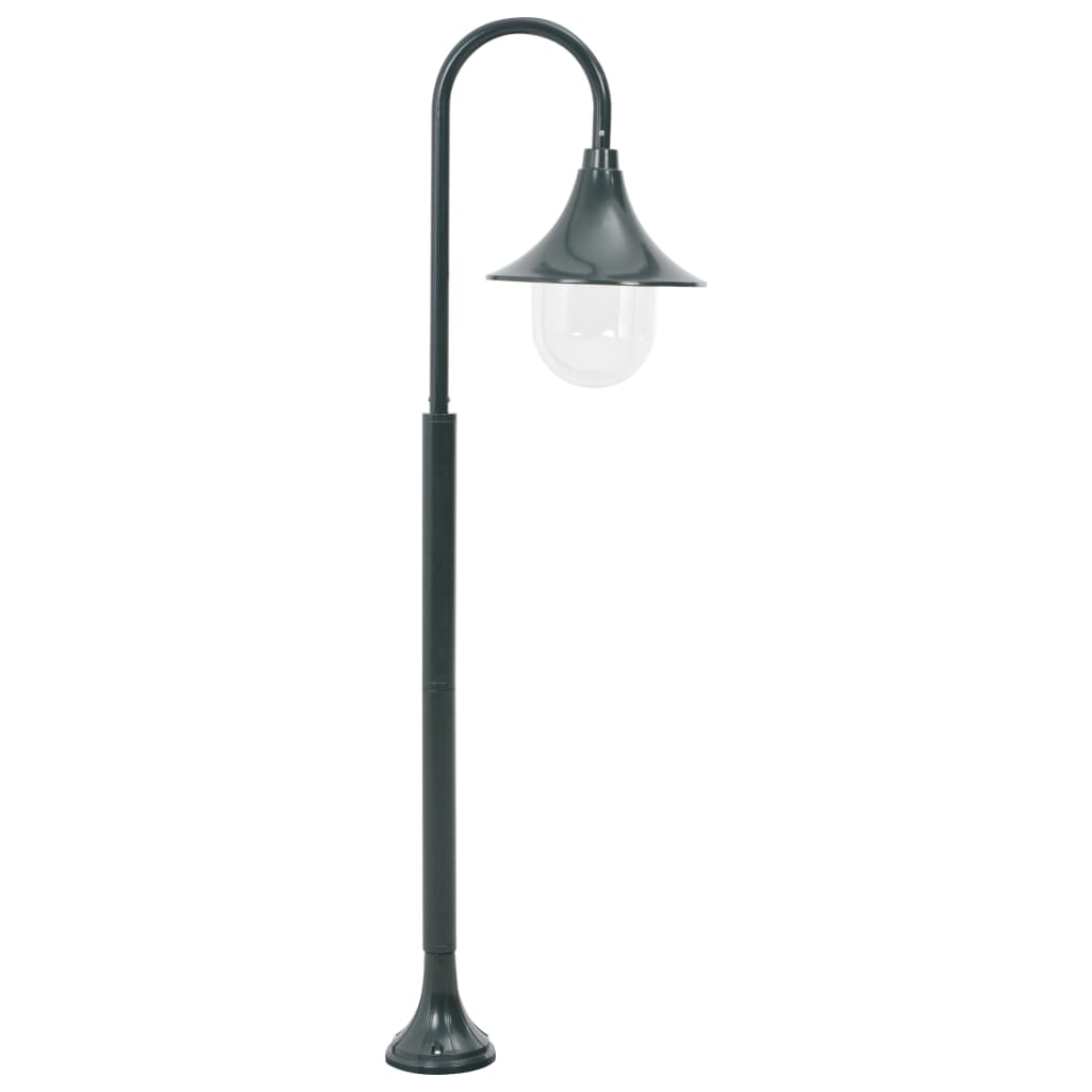 Zahradní sloupová lampa E27 120 cm hliník tmavě zelená