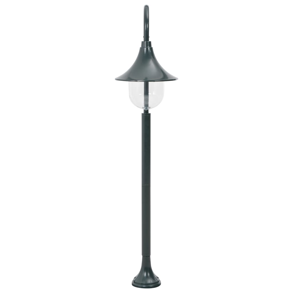 Zahradní sloupová lampa E27 120 cm hliník tmavě zelená
