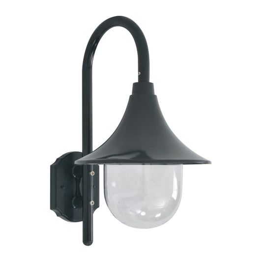 Zahradní nástěnná lampa E27 42 cm hliníková tmavě zelená
