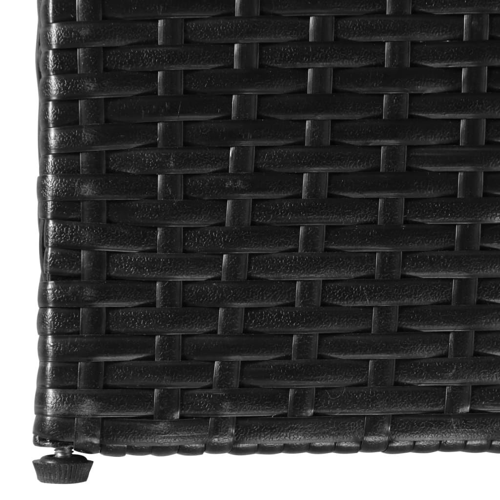 Zahradní úložný box černý 150 x 100 x 100 cm polyratan