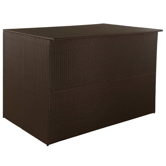 Zahradní úložný box hnědý 150 x 100 x 100 cm polyratan