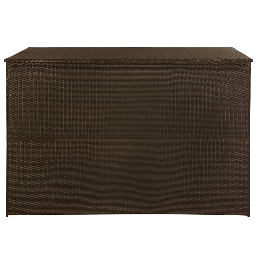 Zahradní úložný box hnědý 150 x 100 x 100 cm polyratan