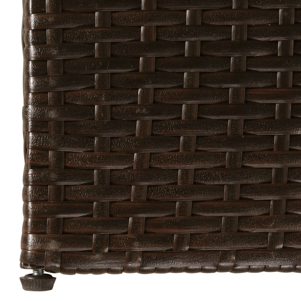 Zahradní úložný box hnědý 150 x 100 x 100 cm polyratan