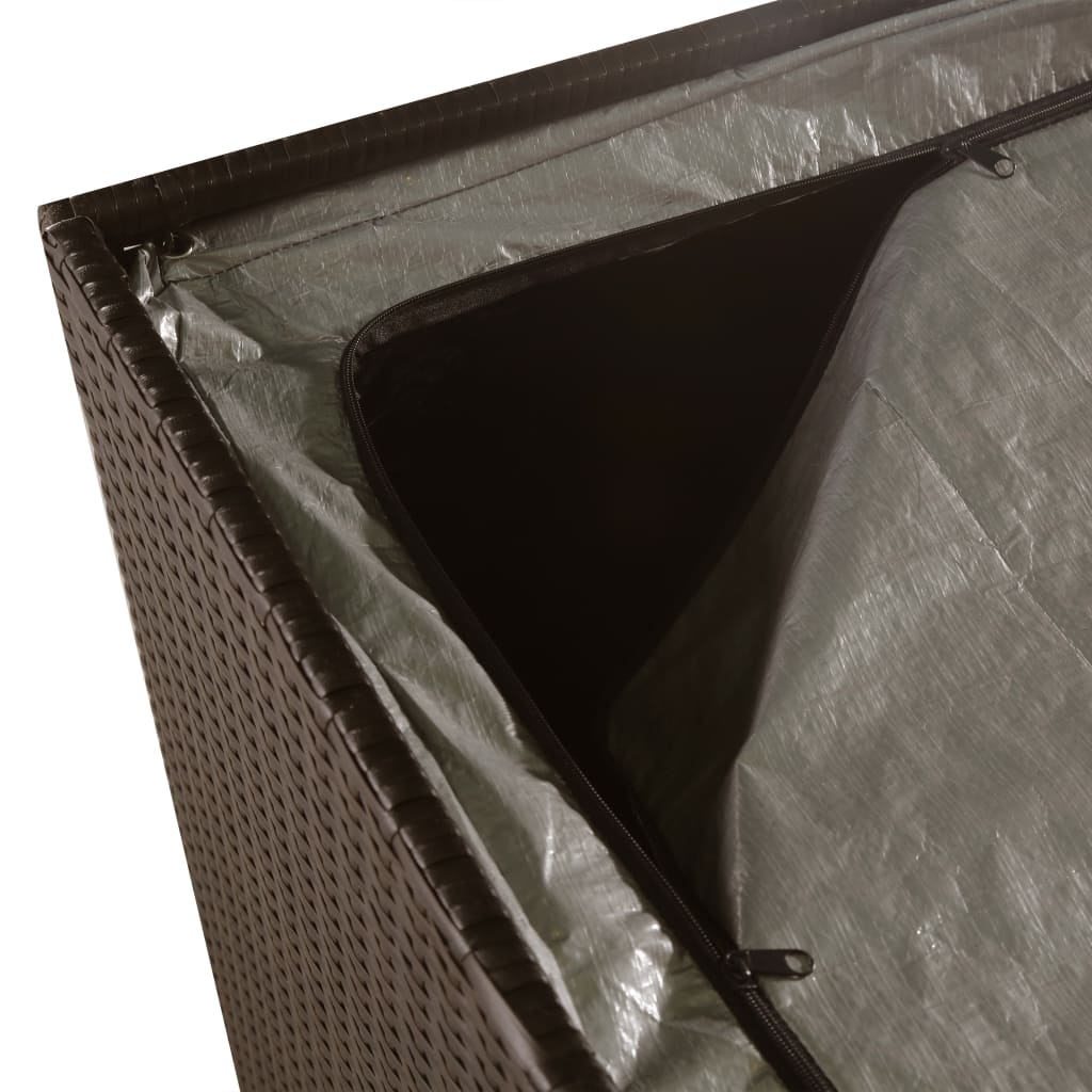 Zahradní úložný box hnědý 150 x 100 x 100 cm polyratan