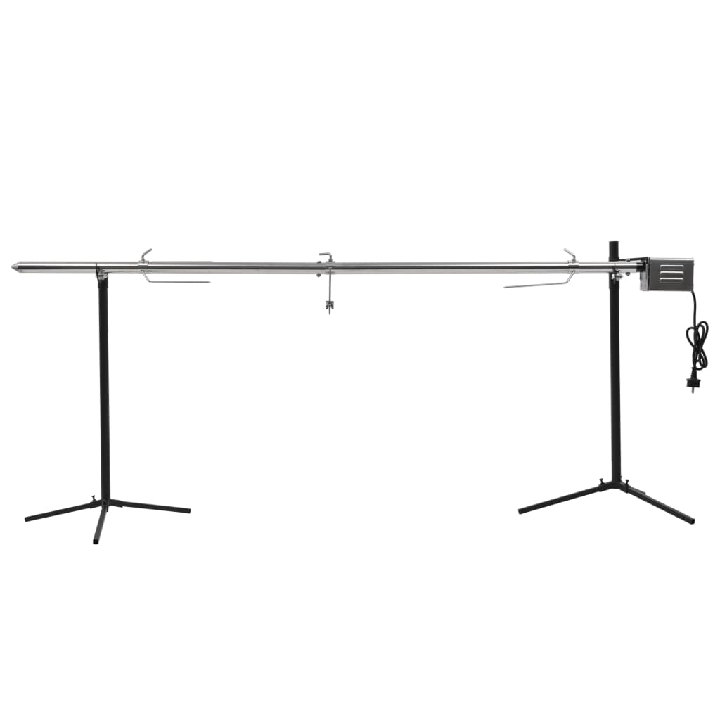 Grilovací rožeň s motorkem nerezová ocel 207 x 45 x 81 cm