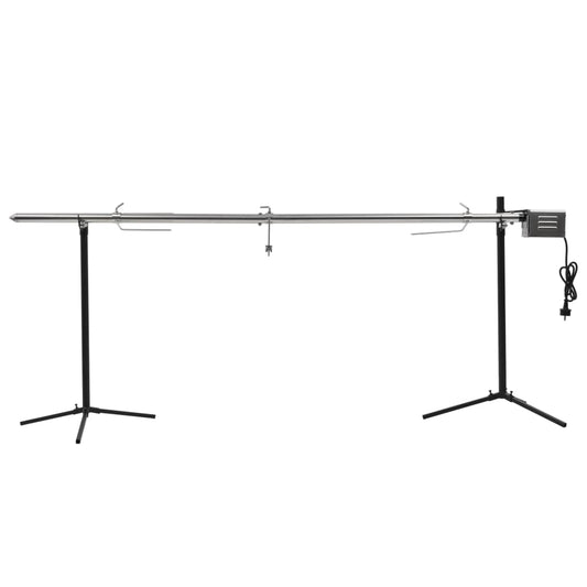 Grilovací rožeň s motorkem nerezová ocel 207 x 45 x 81 cm