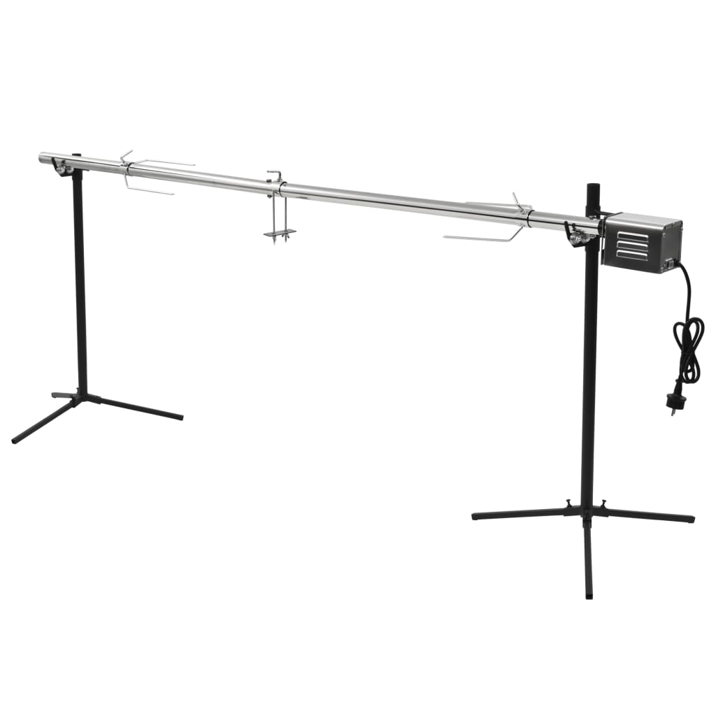 Grilovací rožeň s motorkem nerezová ocel 207 x 45 x 81 cm