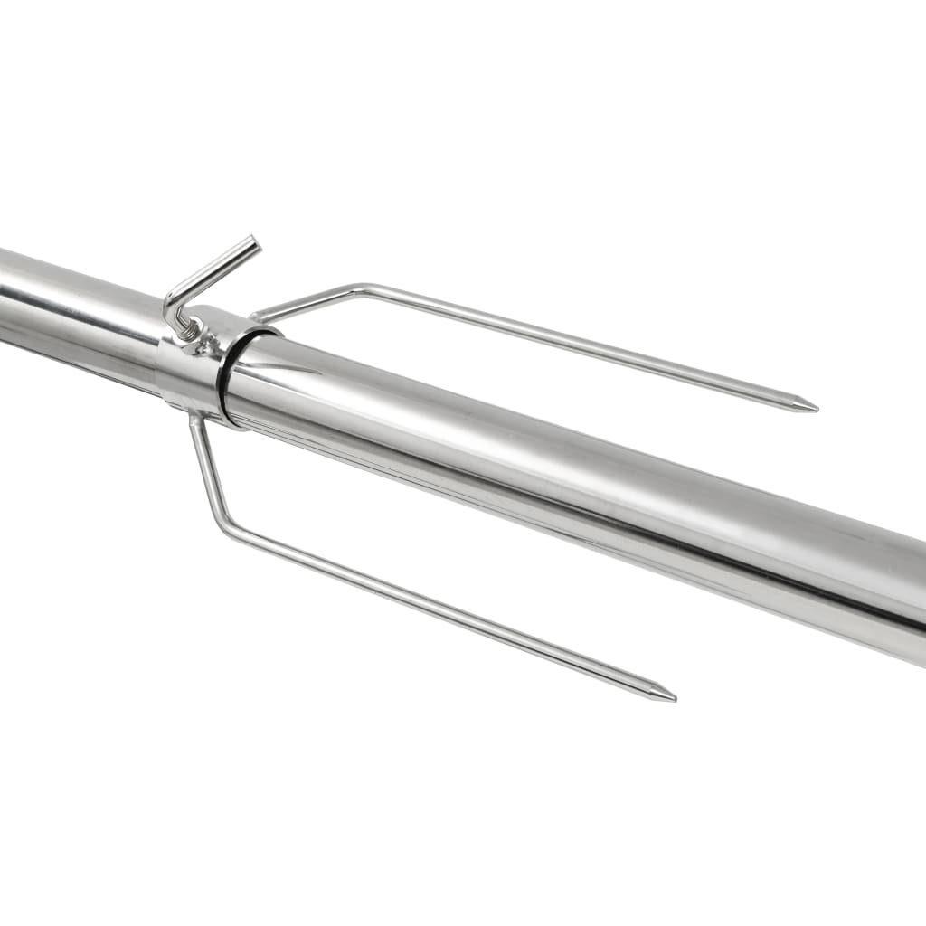 Grilovací rožeň s motorkem nerezová ocel 207 x 45 x 81 cm