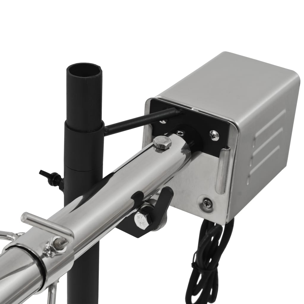 Grilovací rožeň s motorkem nerezová ocel 207 x 45 x 81 cm