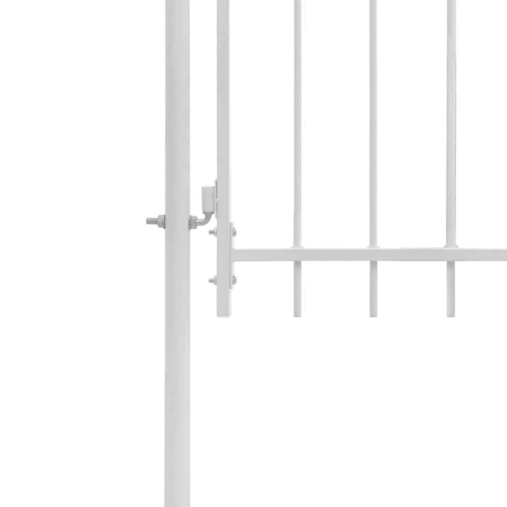 Zahradní branka ocel 1 x 1,75 m bílá
