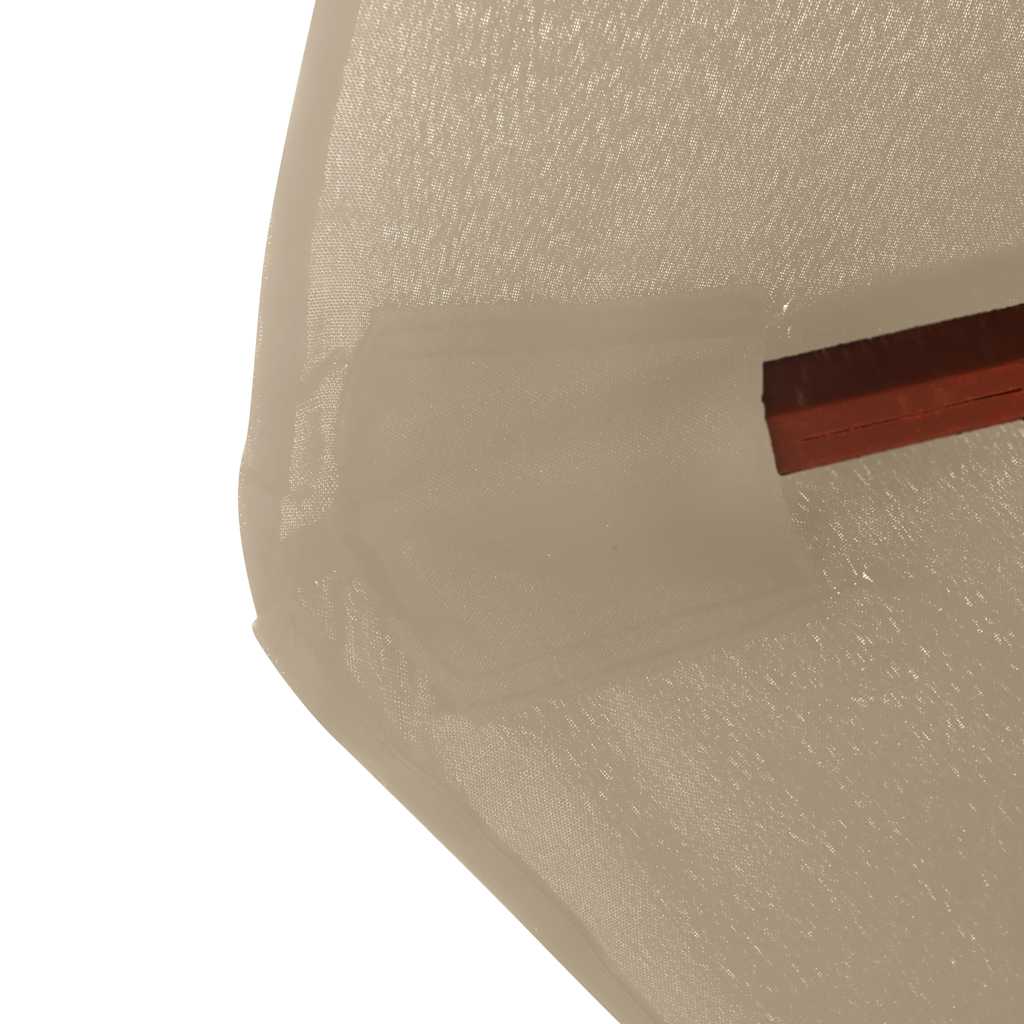 Zahradní slunečník s dřevěnou tyčí 350 cm barva taupe